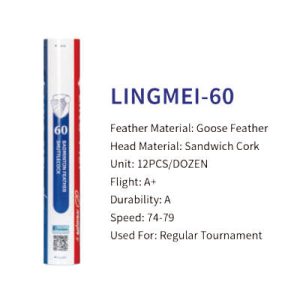 LingMei 60 Feather Shuttles